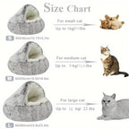 2-in-1 Round Cushion & Warm Pet House for Cats and Small Dogs